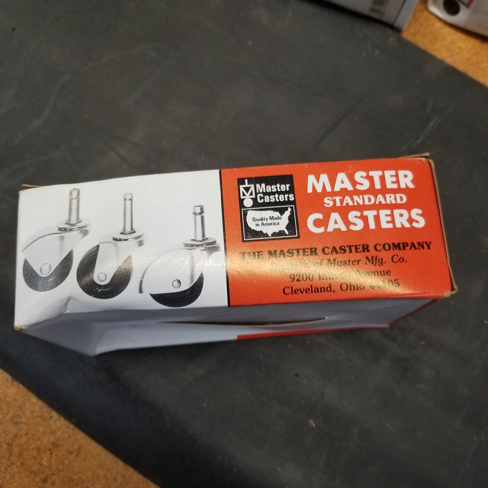 NOS Master Caster Standard Casters 4 Set Zinc Finish D472AS-G-ZN 32001