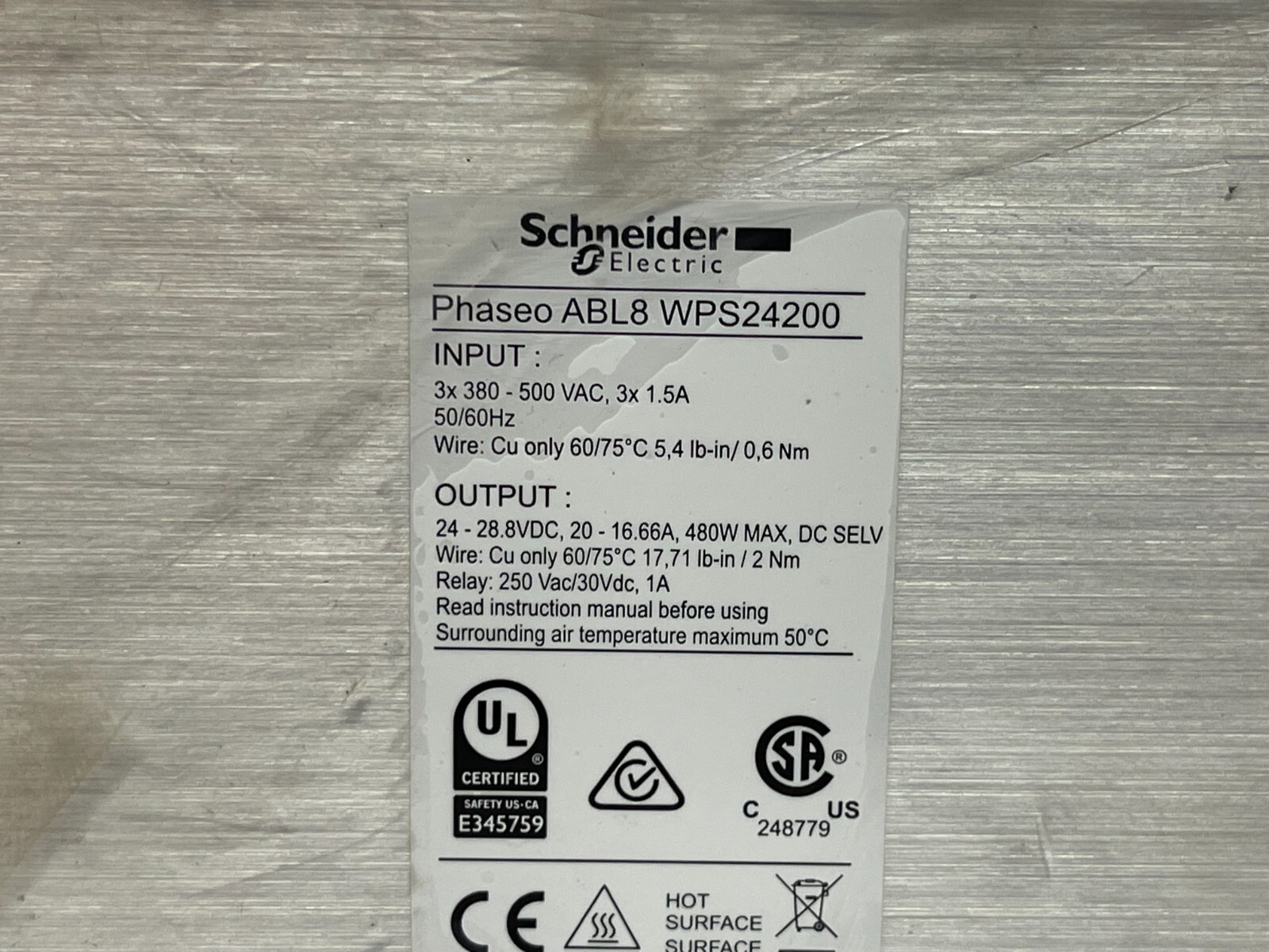 Schneider Electric Phaseo ABL8WPS24200