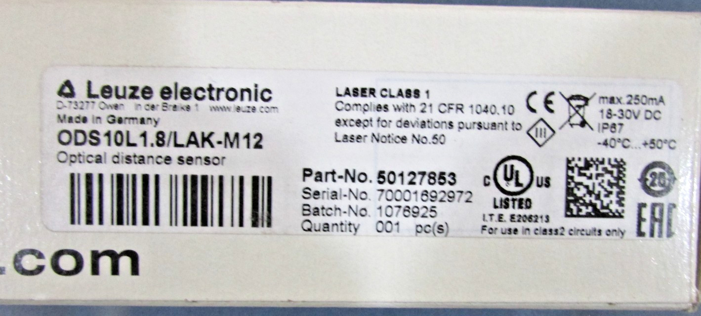 Leuze Electronics ODS10L1.8/LAK-M12 Sensor 50127853