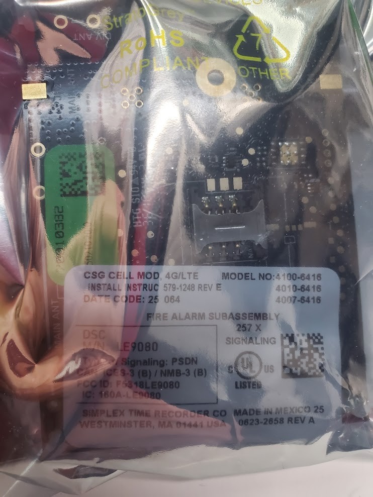 DSC / Simplex CSG Fire Alarm Cellular Module 4100-6416 4010-6416/4007-6416