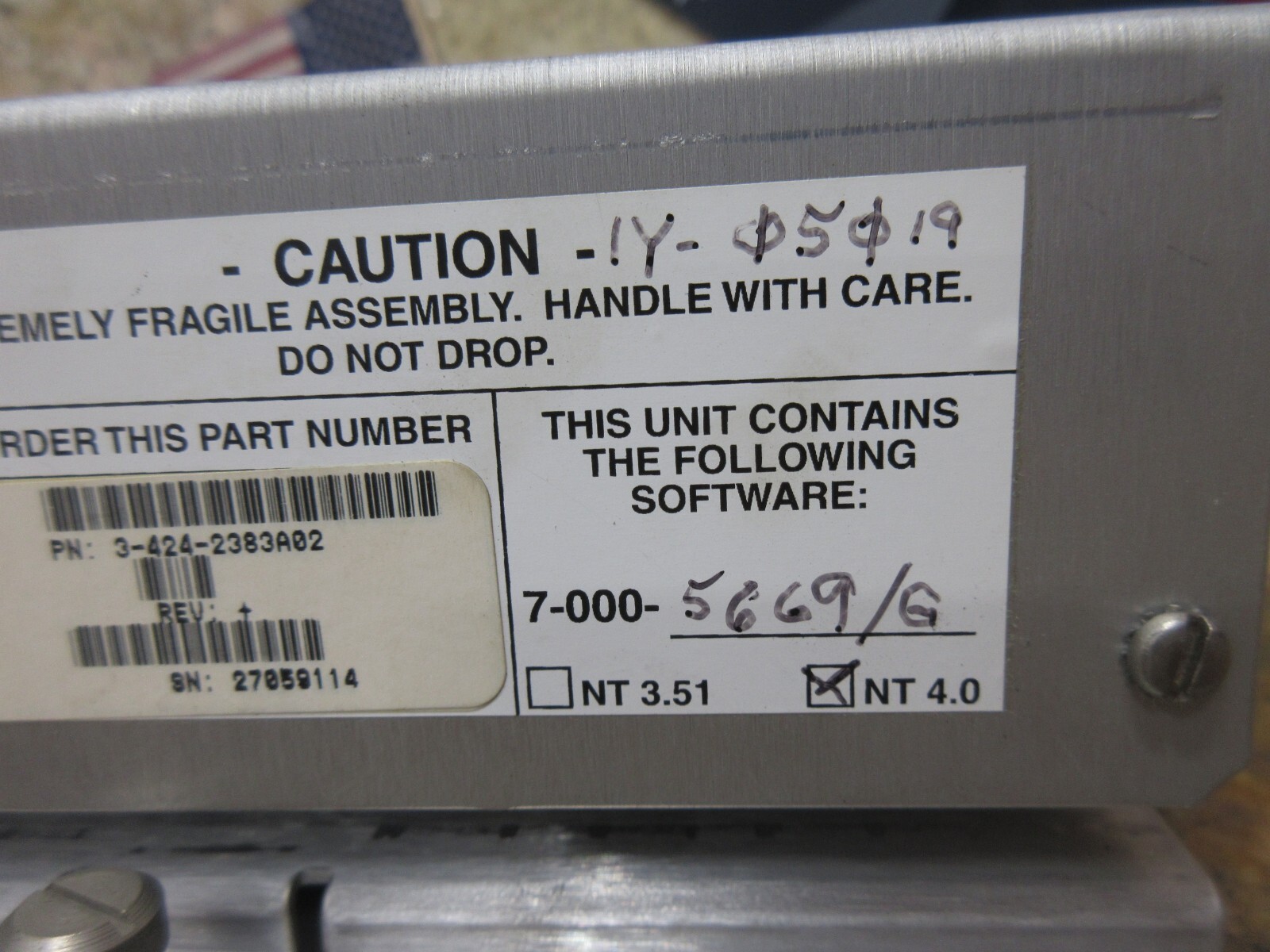 SIEMENS HARD DRIVE 3-424-2383A02 7-000-5669/G MAXTOR 541DX CINCINNATI 500 CNC