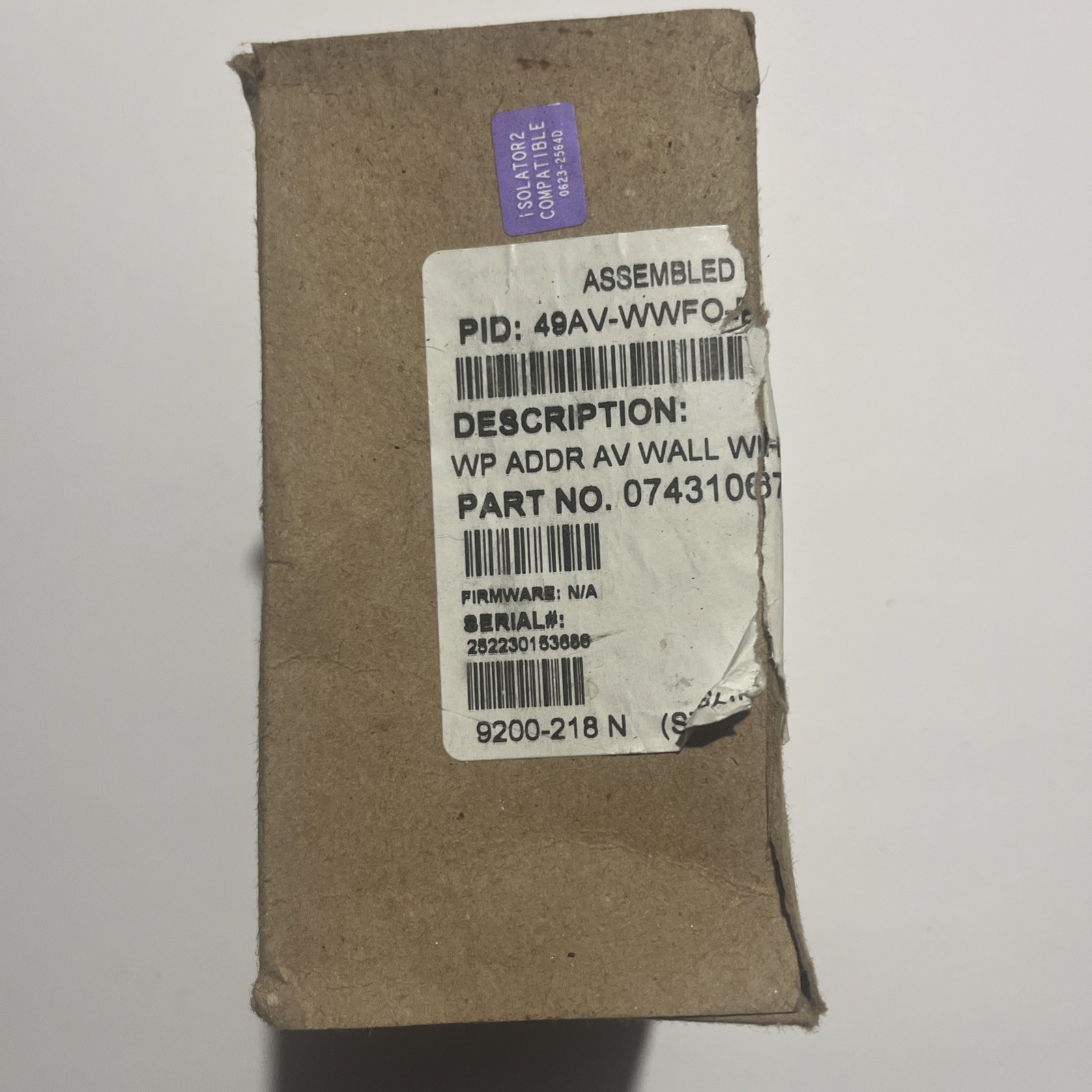 Simplex 49AV-WWFO-BA TrueAlert ES Addressable Horn Strobe – Missing Cover