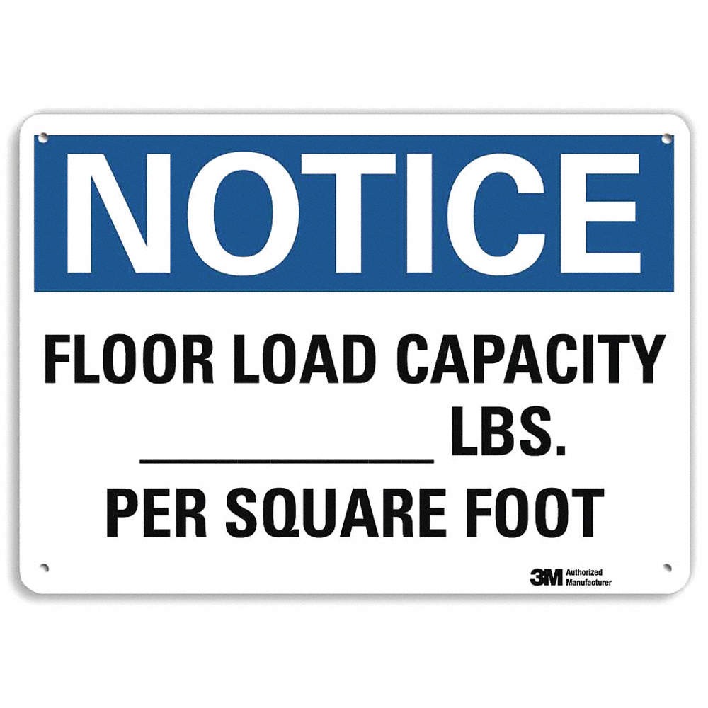 LYLE U5-1226-NP_14X10 Notice Sign,10 inx14 in,Plastic 44UW71