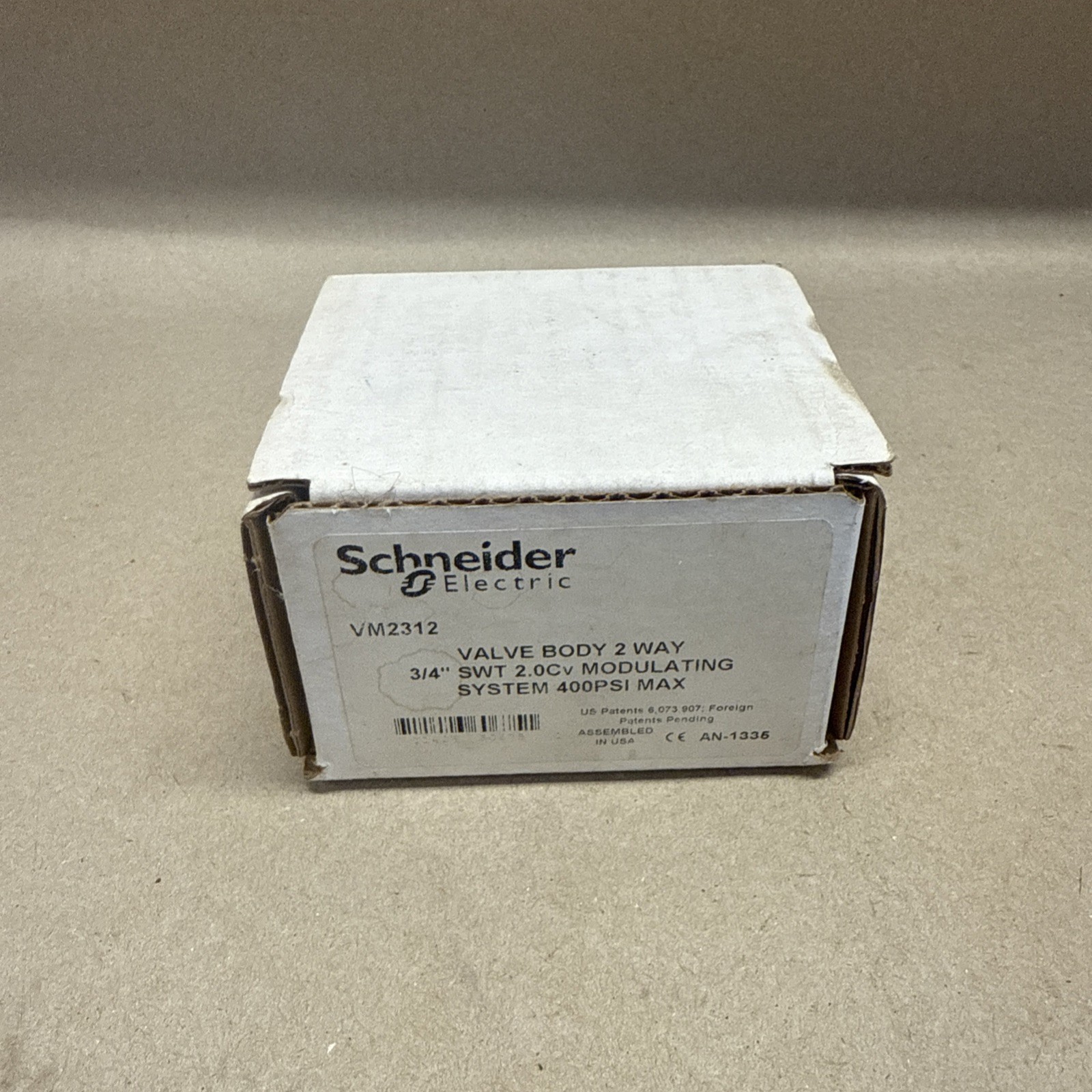Schneider Electric VM2312 3/4 Inch Sweat 2-Way Modulating Valve Body 2.0 Cv