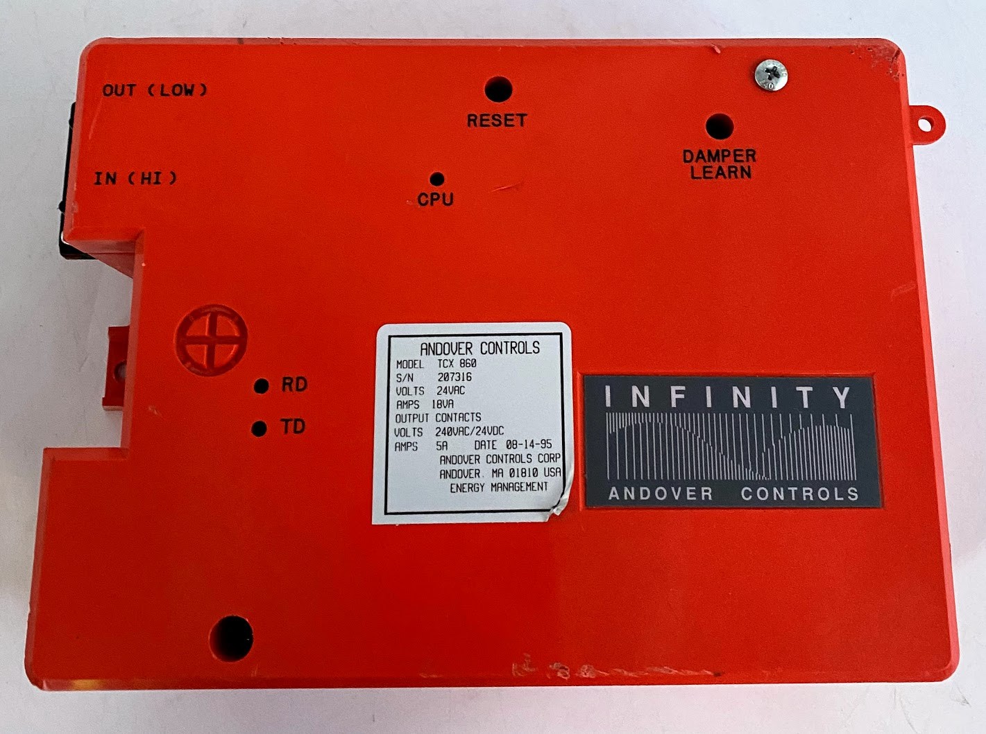 Andover Controls Infinity TCX 860 Smoke Controller