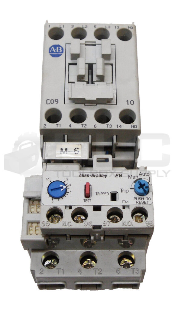 ALLEN BRADLEY 100-C09*10 /A CONTACTOR 600VAC 25A W/ 193-EB1EB /B OVERLOAD RELAY