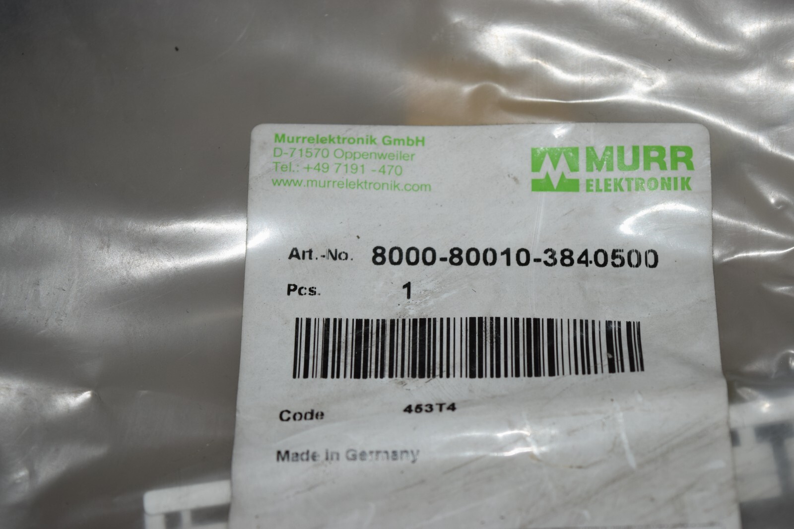 MURR-ELEKTRONIK 8000-80010-3840500 Molded Housing Bus