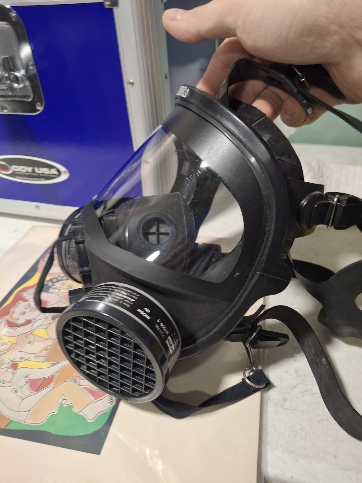 NORTH MD/LG Full Face Respirator MASK 80803 M/L Mask Size 5400 4-Point