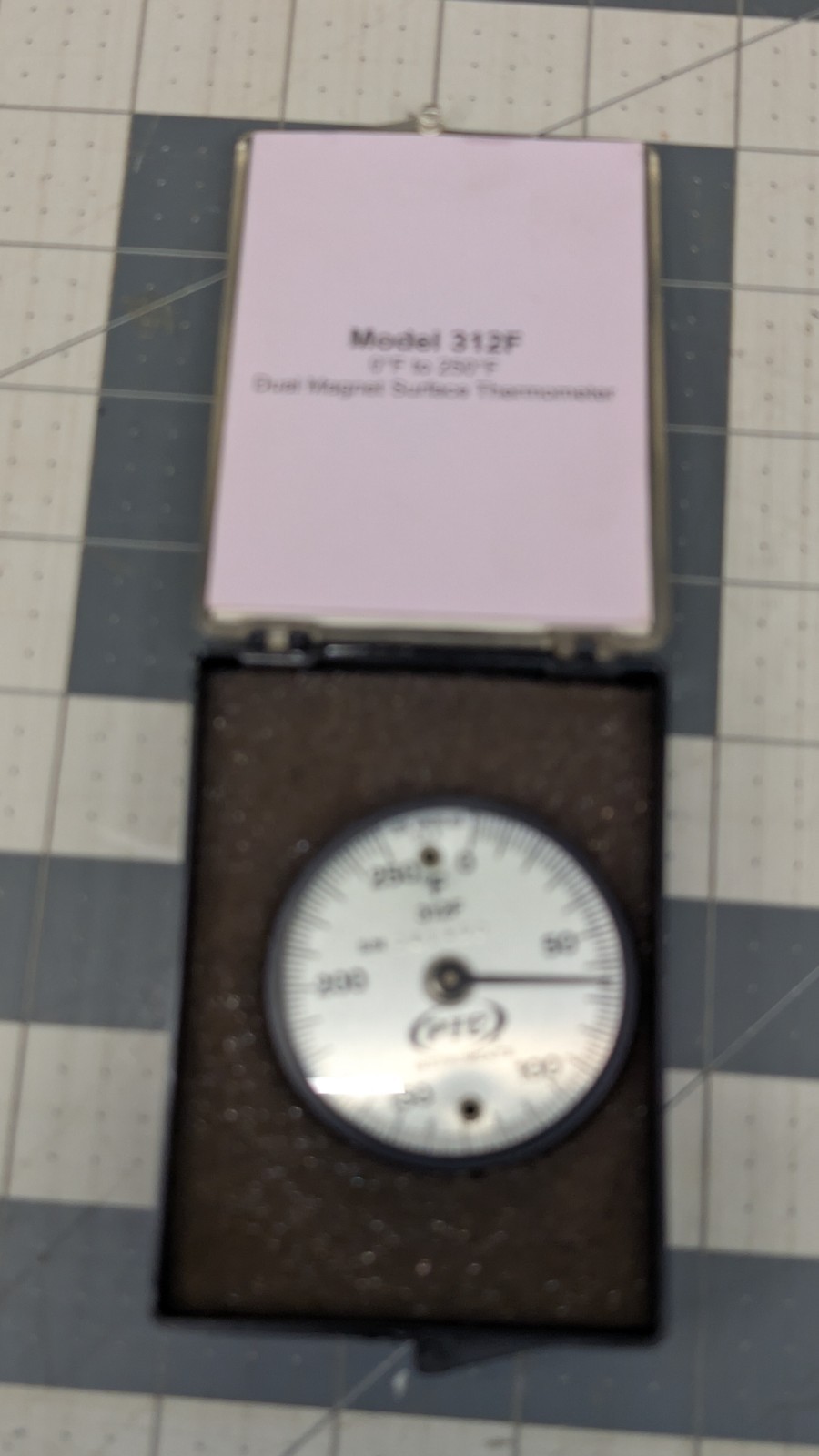 PTC Instruments Dual Magnet Mount Thermometer – 312F w/ Case and Instructions