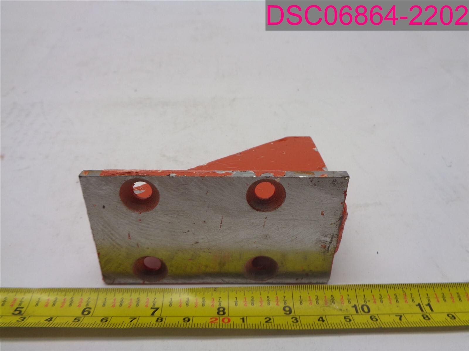 D9099-21 Red Metal Part. 3-5/8″x2″ Base. 3″ Tall.