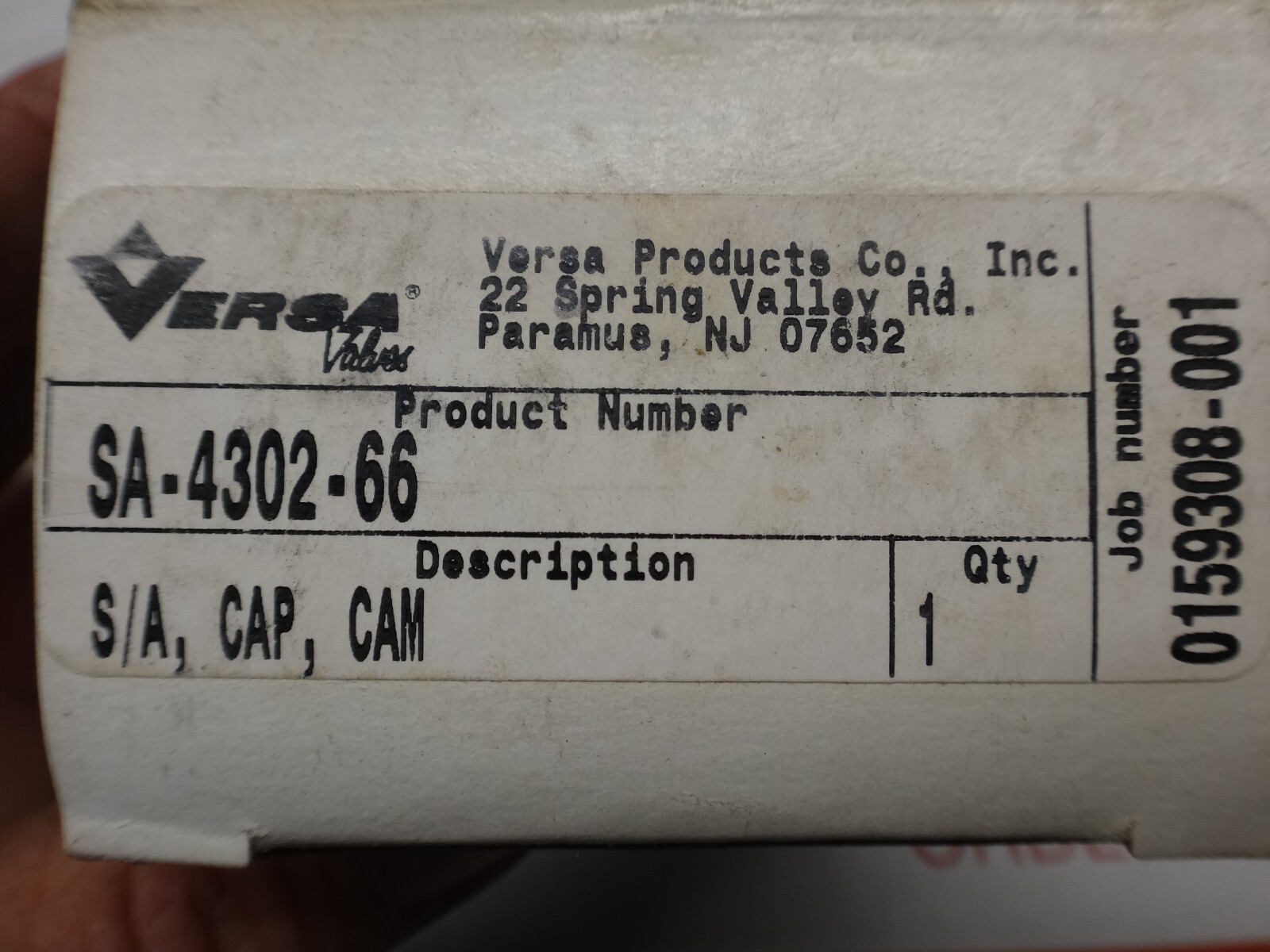 Versa SA-4302-66 Pneumatic Valve Cam Cap Assembly