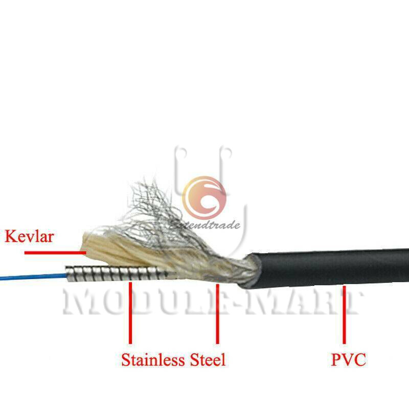 10M Black Armored Fiber Cable Duplex Fiber Optic Patch Cord LC-LC UPC SM 9/125