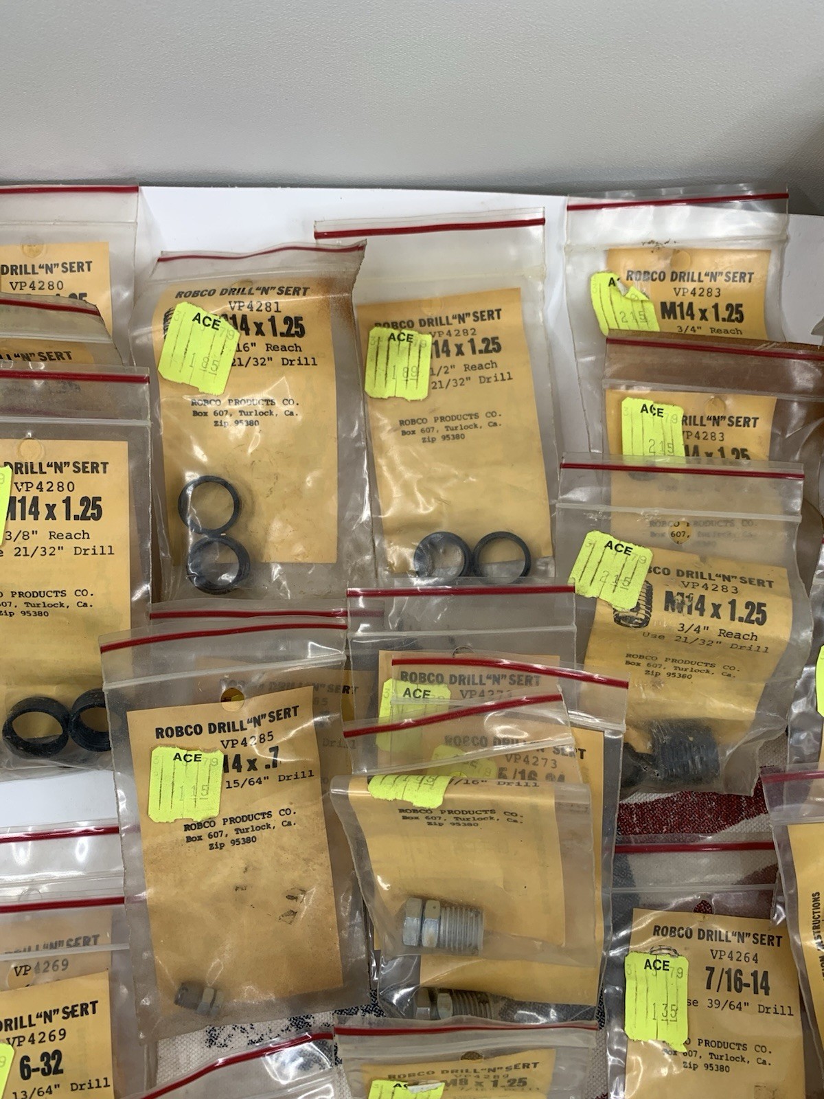 Large Lot of ROBCO Drill N Sert With Manual See Photos For Sizes NEW OLD STOCK