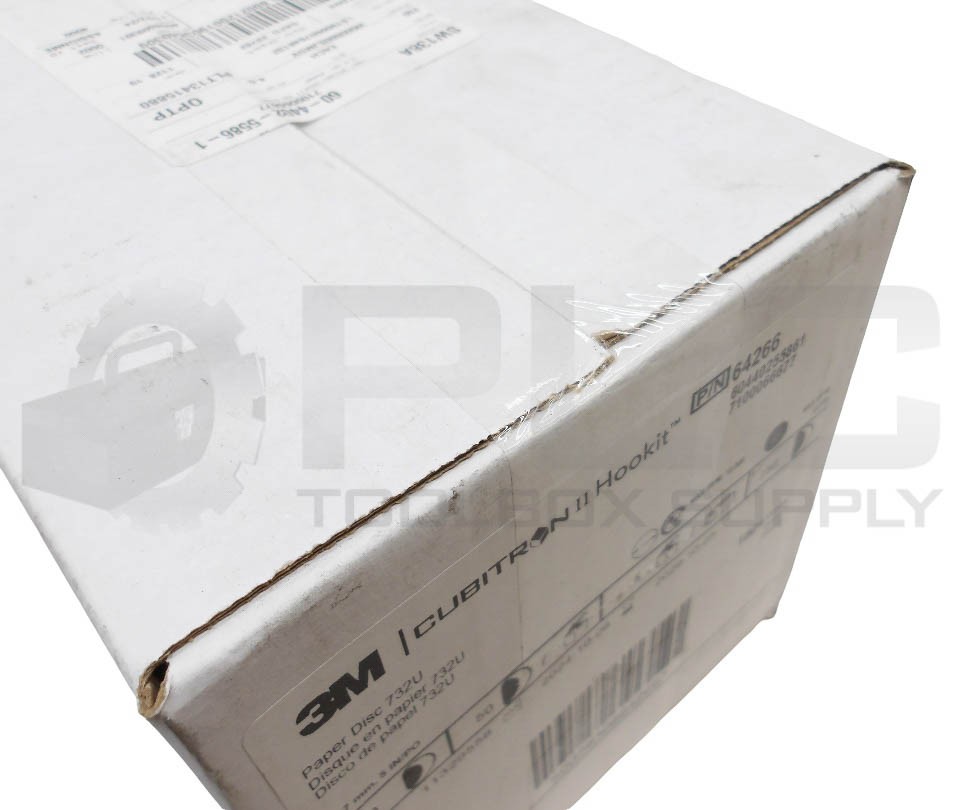 SEALED NEW BOX OF 250 3M 64266 PAPER DISC 732U 12000RPM 5″