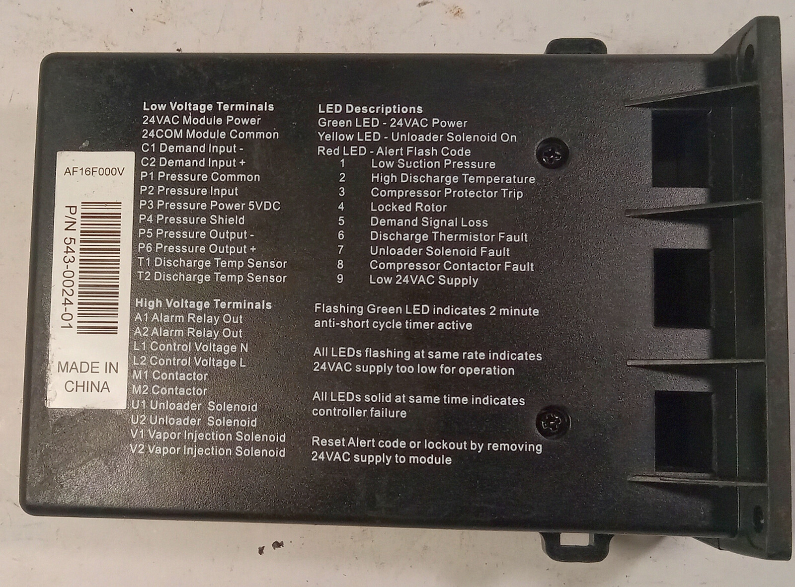 1 USED EMERSON 543-0024-01 DIGITAL COMPRESSOR CONTROLLER ***MAKE OFFER***
