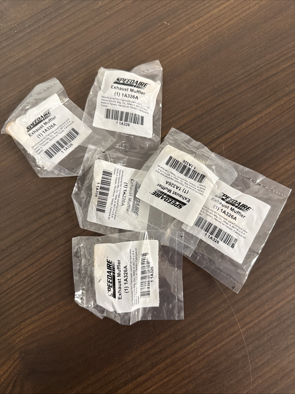 Lot Of 6 SPEEDAIRE 1A326A EXHAUST MUFFLER SEALED BAG