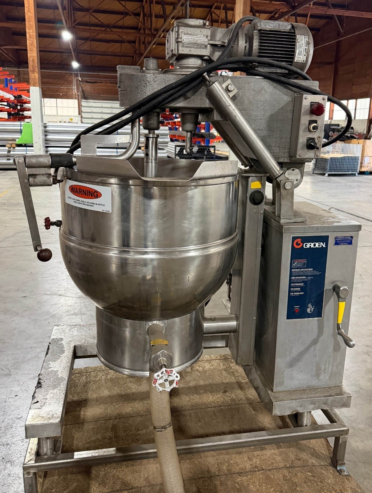 40 Gallon Jacketed Groen Kettle Mixer 50 PSI Capacity