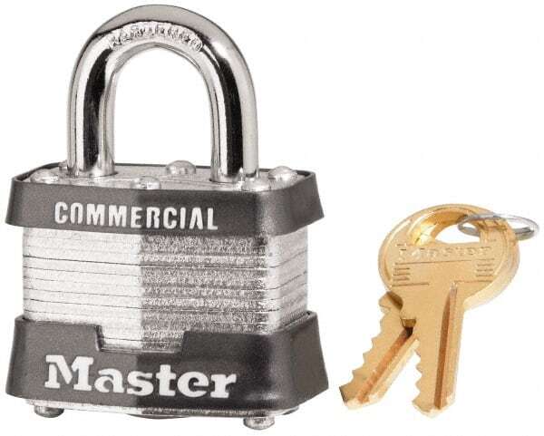 Master Lock Commercial Security Padlock, 3/4″ Shackle Clearance, Keyed Differ…