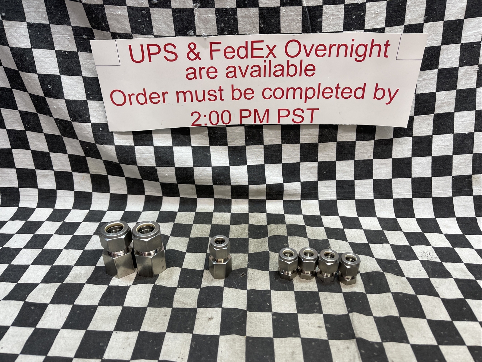 SWAGELOK SS-600-C, SS-600-7-4, SS-810-7-8, LOT OF 7, SHIPSAMEDAY#1622N4