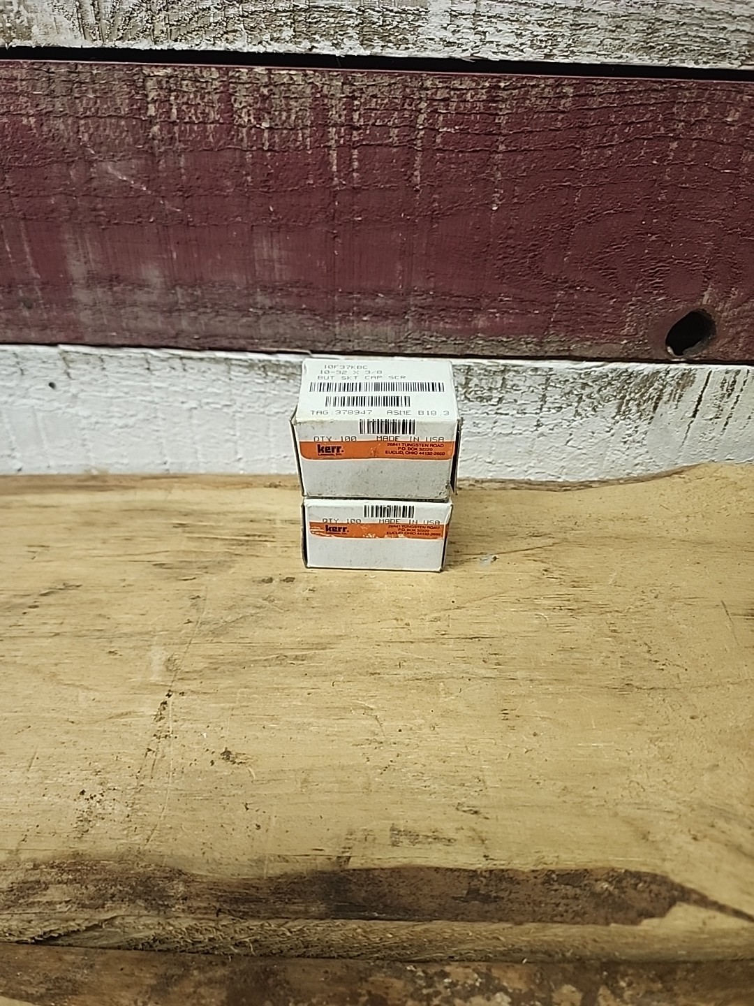LOT OF TWO Kerr Lakeside 10F37KBC #10-32×3/8″ Button Head Socket Cap Screws