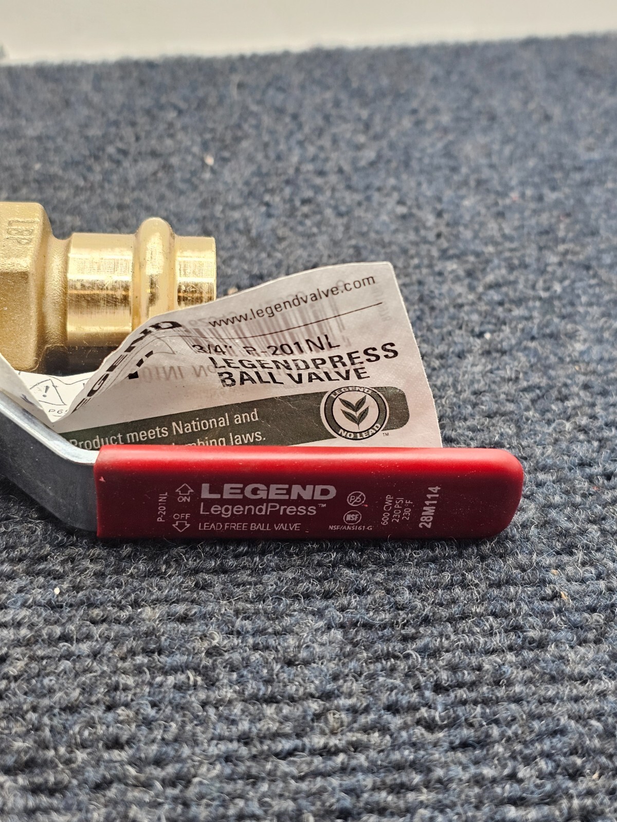Legend Valve 101-204NL 3/4″ P-201NL Brass Press Fitting NPT Connection