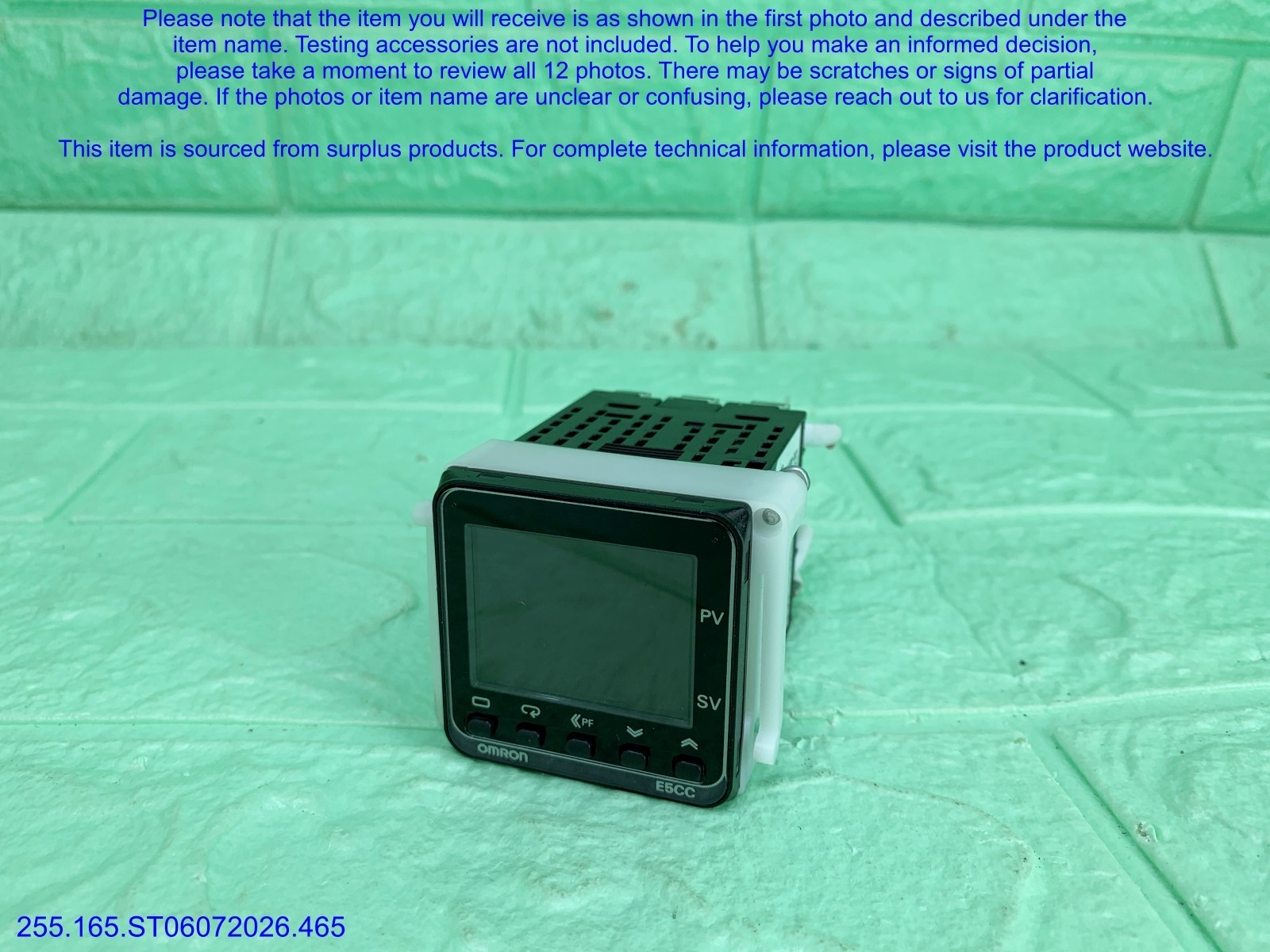 Omron E5CC-QX3A5M-001 Temp Controller as in photos, sn:6479, DHL