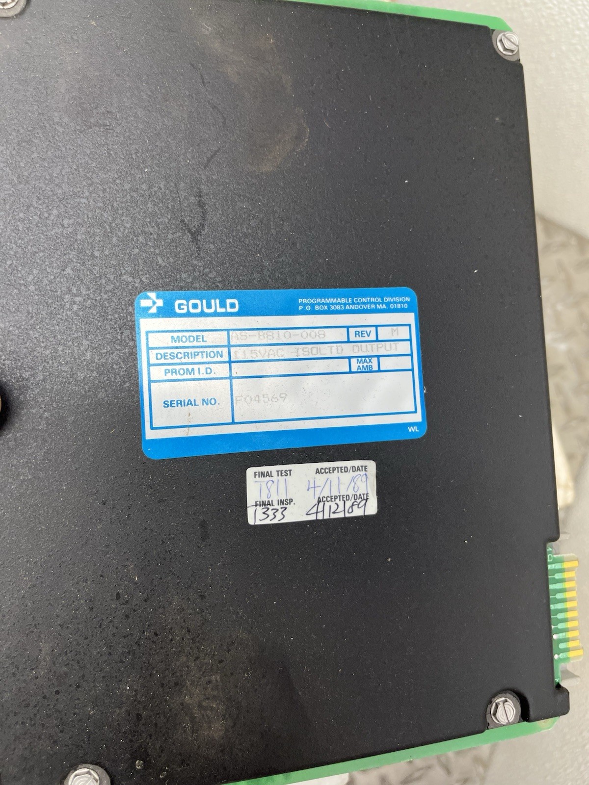 GOULD MODICON B810 115VAC ISOLATED OUTPUT CARD AS-B810-008 ASB810008