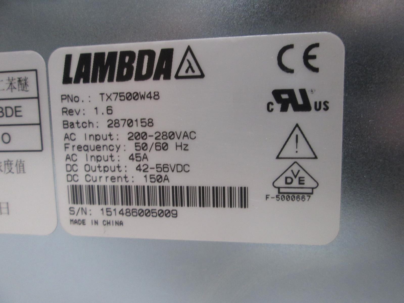 LAMBDA TX7500W48 POWER SUPPY 45A