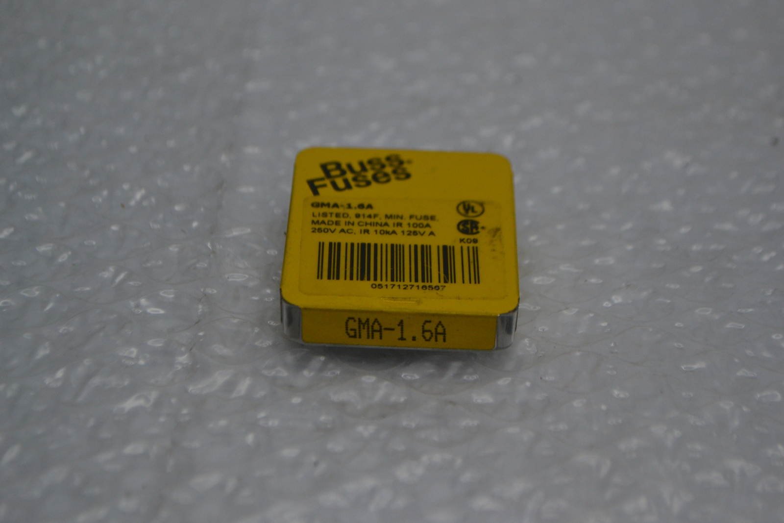 BUSSMANN GMA 1.6A FUSE PKG OF 5 NSMP