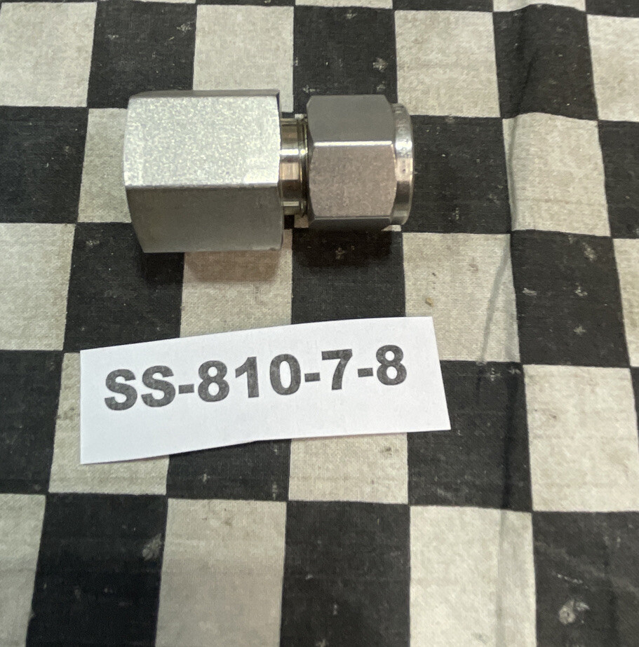SWAGELOK SS-810-7-8, SS-810-2-6, SS-600-8-8, SS-810-8-8, LOT OF 5#125W10