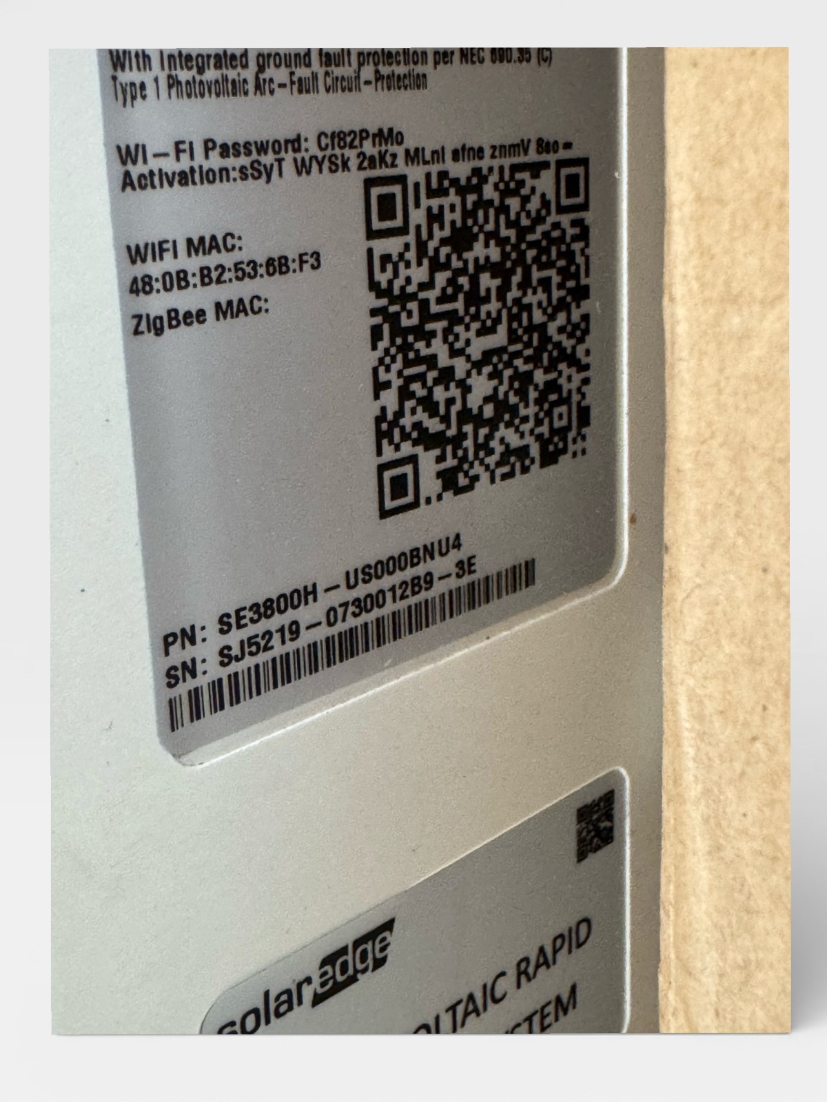 SolarEdge HD-Wave Inverter | SE3800H-US000BNU4 | 3.8kW | Single-Phase | TOP HALF