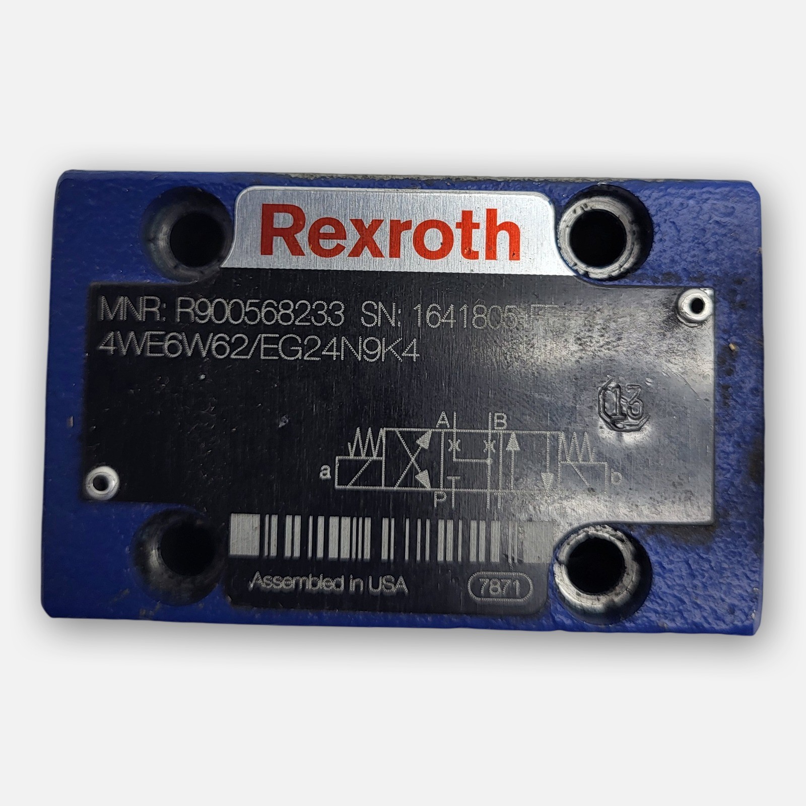 REXROTH R900568233 HYDRAULIC VALVE 4WE6W62/EG24N9K4