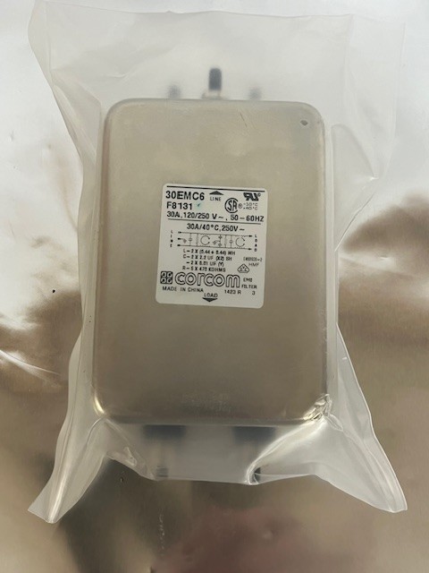 CORCOM 30EMC6 F8131 POWER LINE FILTER, 30A, 120/250 V, NEW