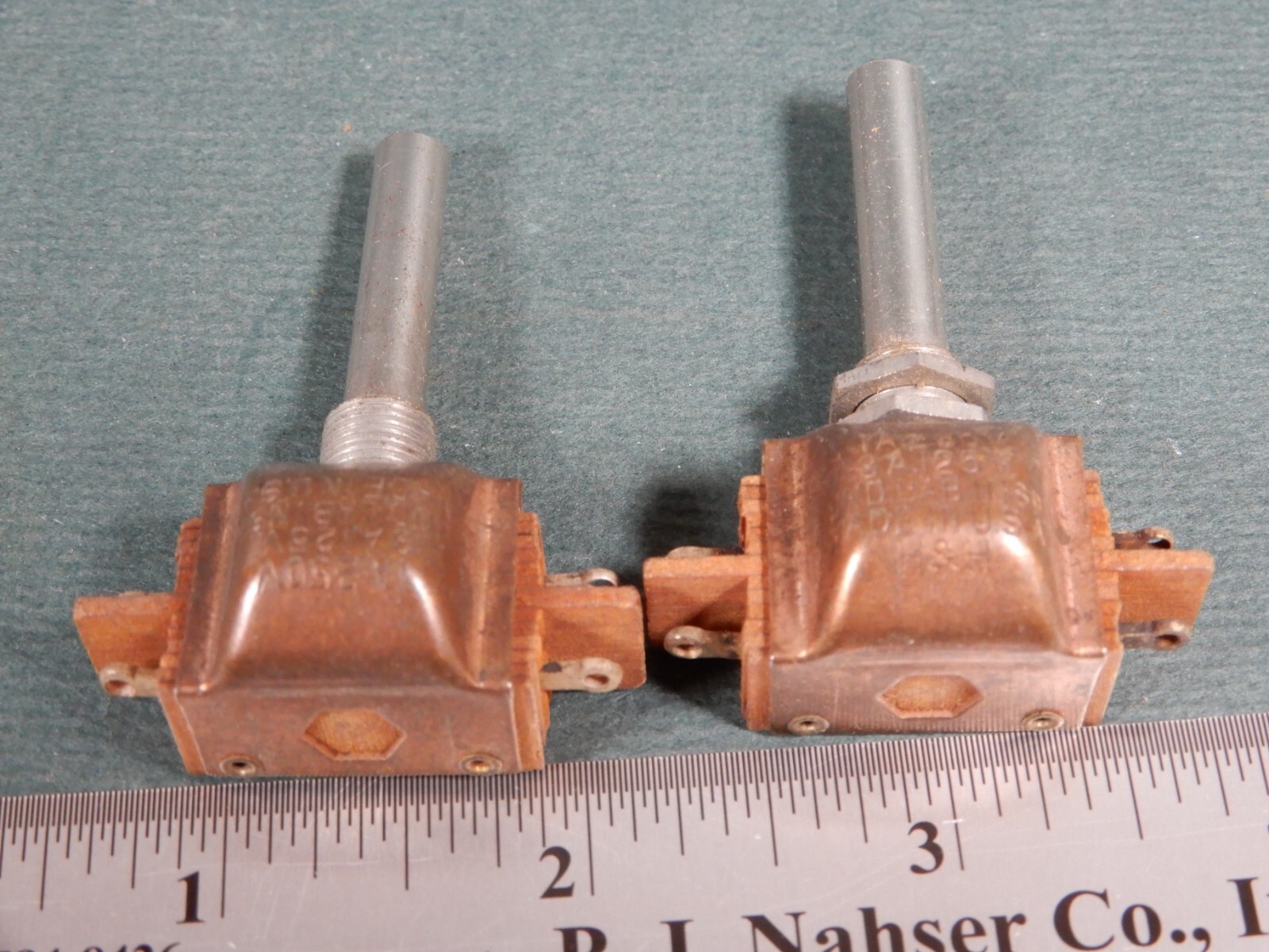 Arrow H&H Beautiful Copper Clad Two Pole NC On Off Switches Qty 2 NOS Vintage