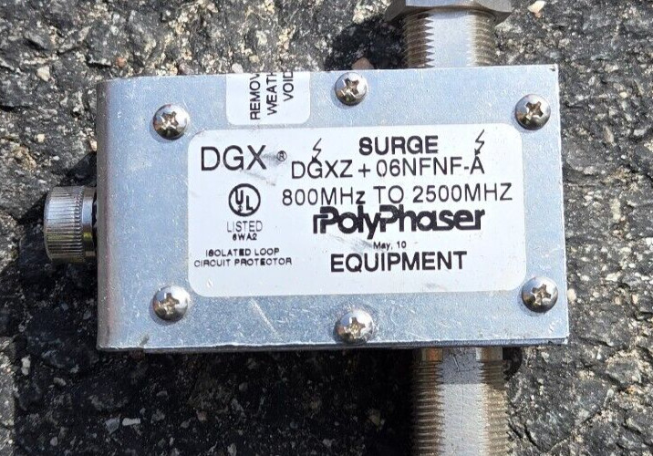 Used Polyphaser DGXZ+06NFNF-A 800-2500 MHz Type N Female / Type N Female