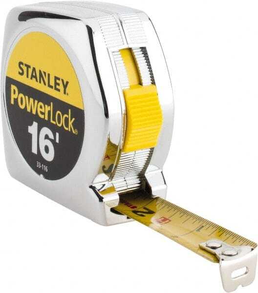 Stanley 33-116 Yellow Blade Tape PowerLock Measure, 16′ Long, 3/4″ Width