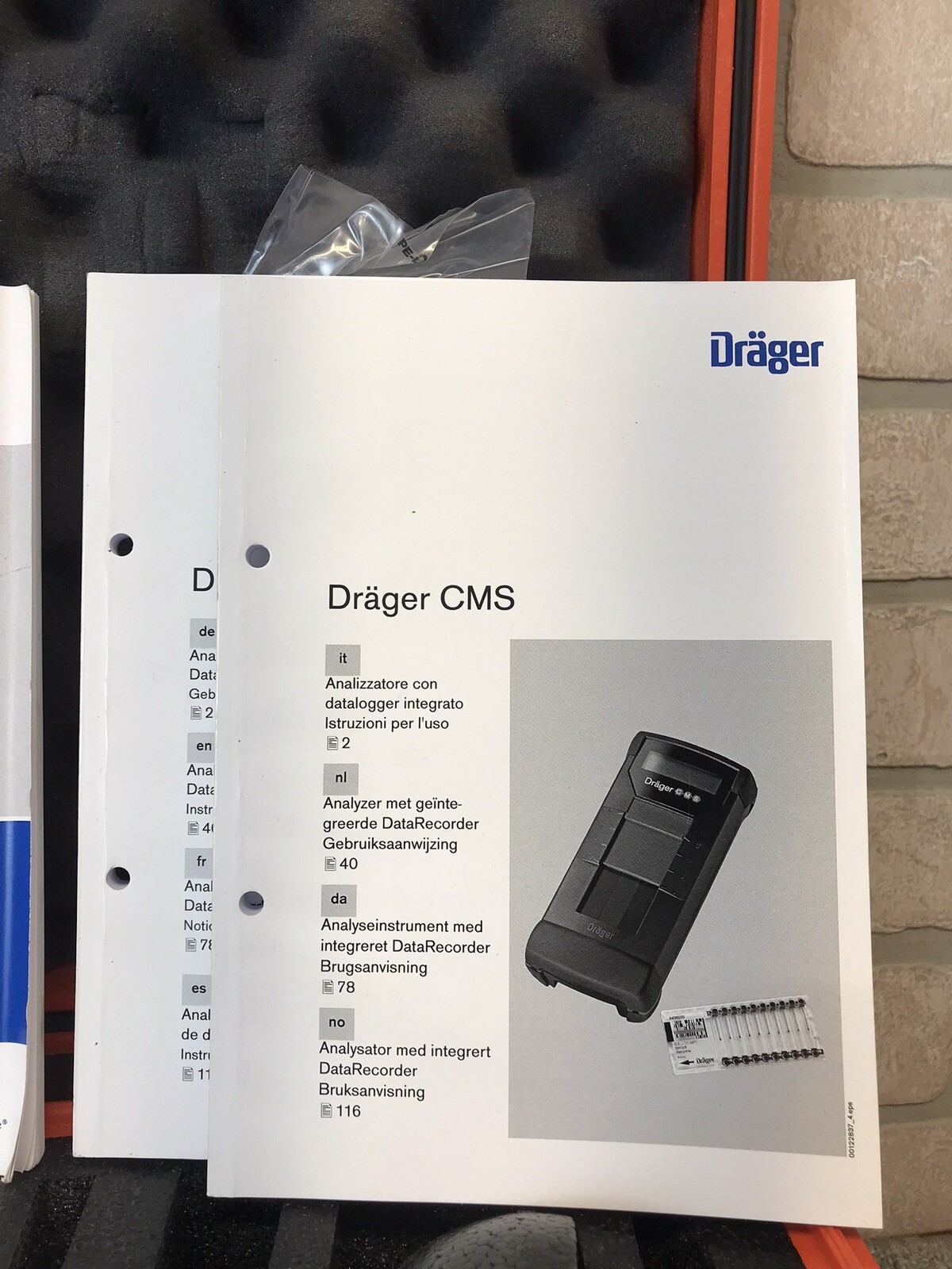 Drager CMS Emergency Response Kit ~ Pelican Case ~ No Chips