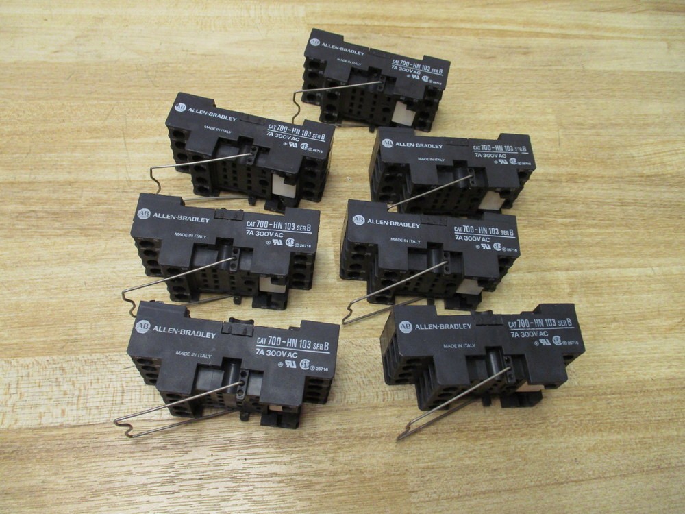 Allen Bradley 700-HN103 Relay Socket 700HN103 W/ Retainer Clip (Pack of 3)