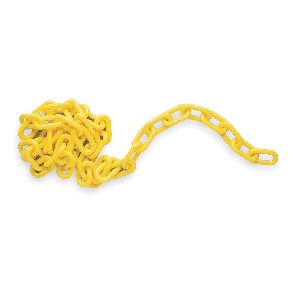 GRAINGER APPROVED Plastic Chain ,100 ft L,Yellow 4T630
