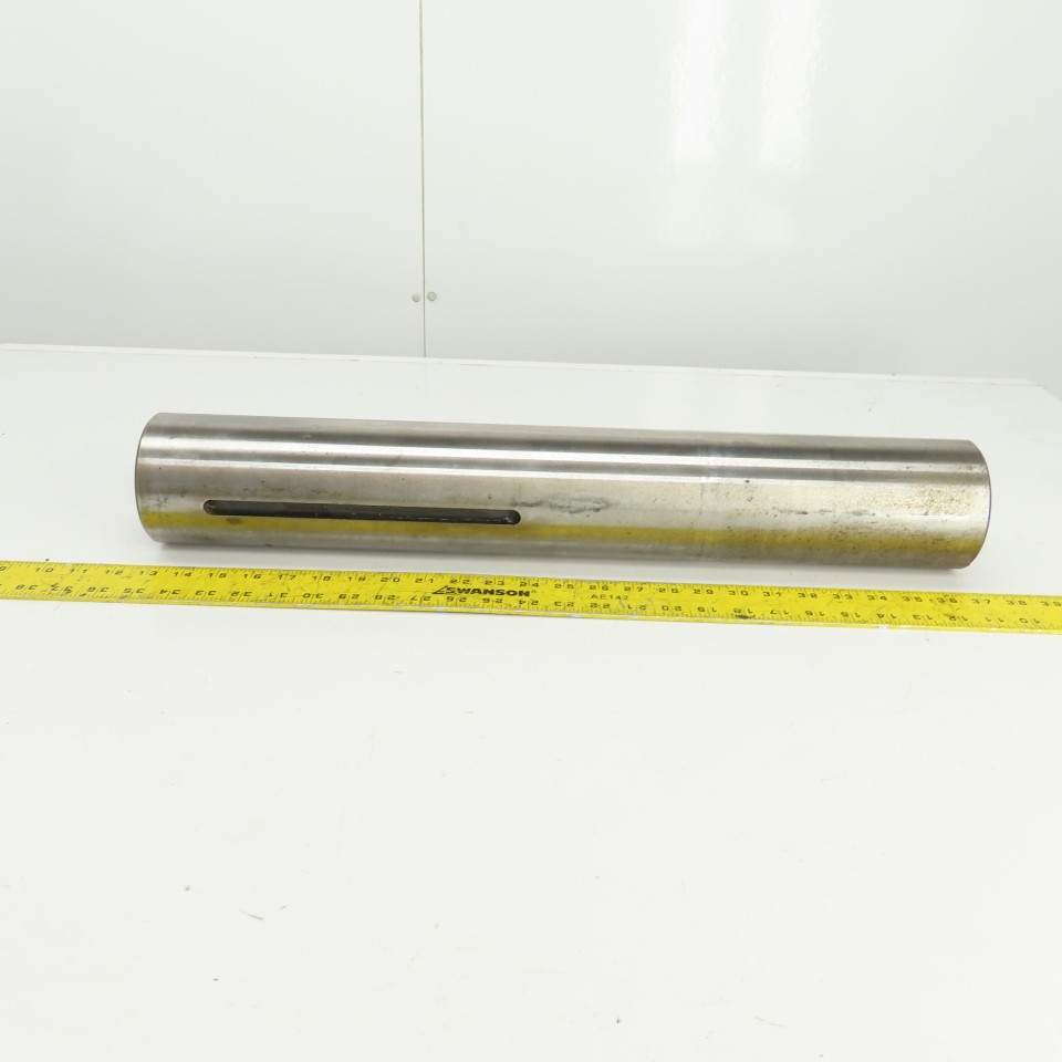 3.9200″ OD Steel Machine Cylinder W/Flat Spots 24-7/16″ OAL W/0.450″ Key Way