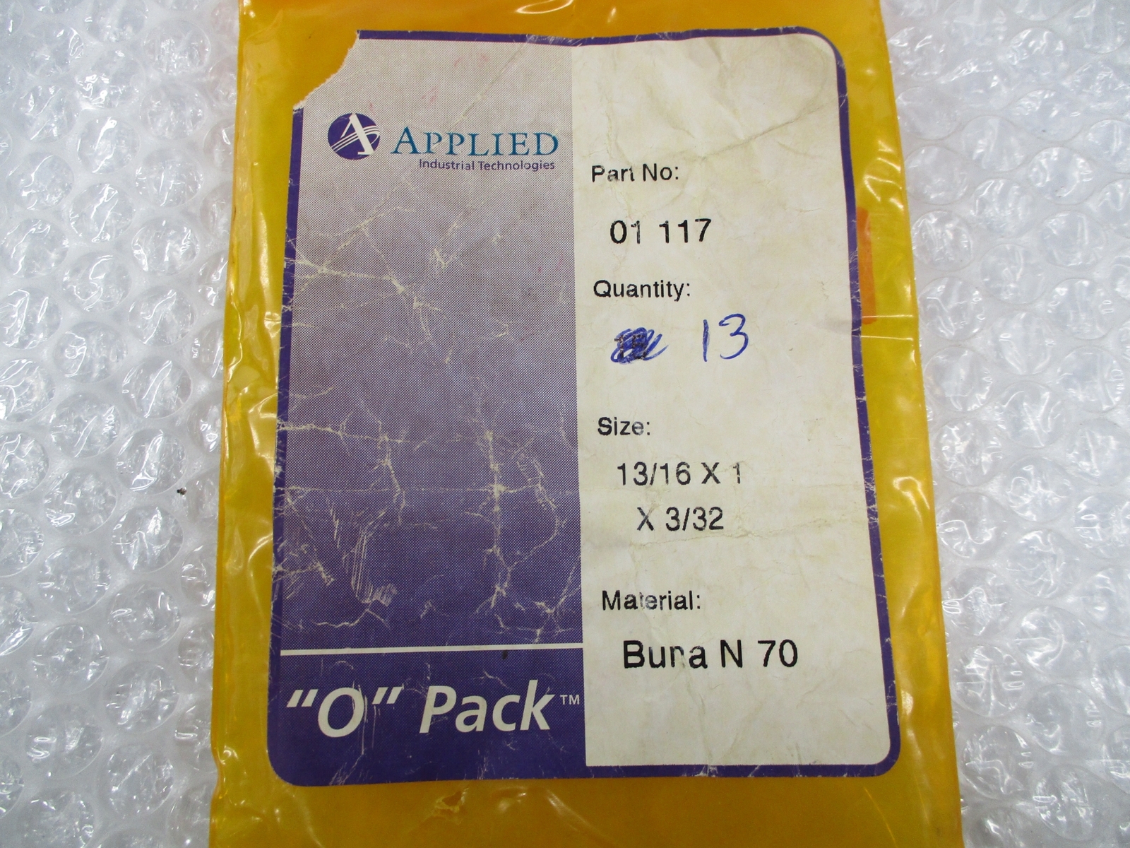 APPLIED INDUSTRIAL TECHNOLOGIES 01 117 O-RING PKG OF 13 NSMP
