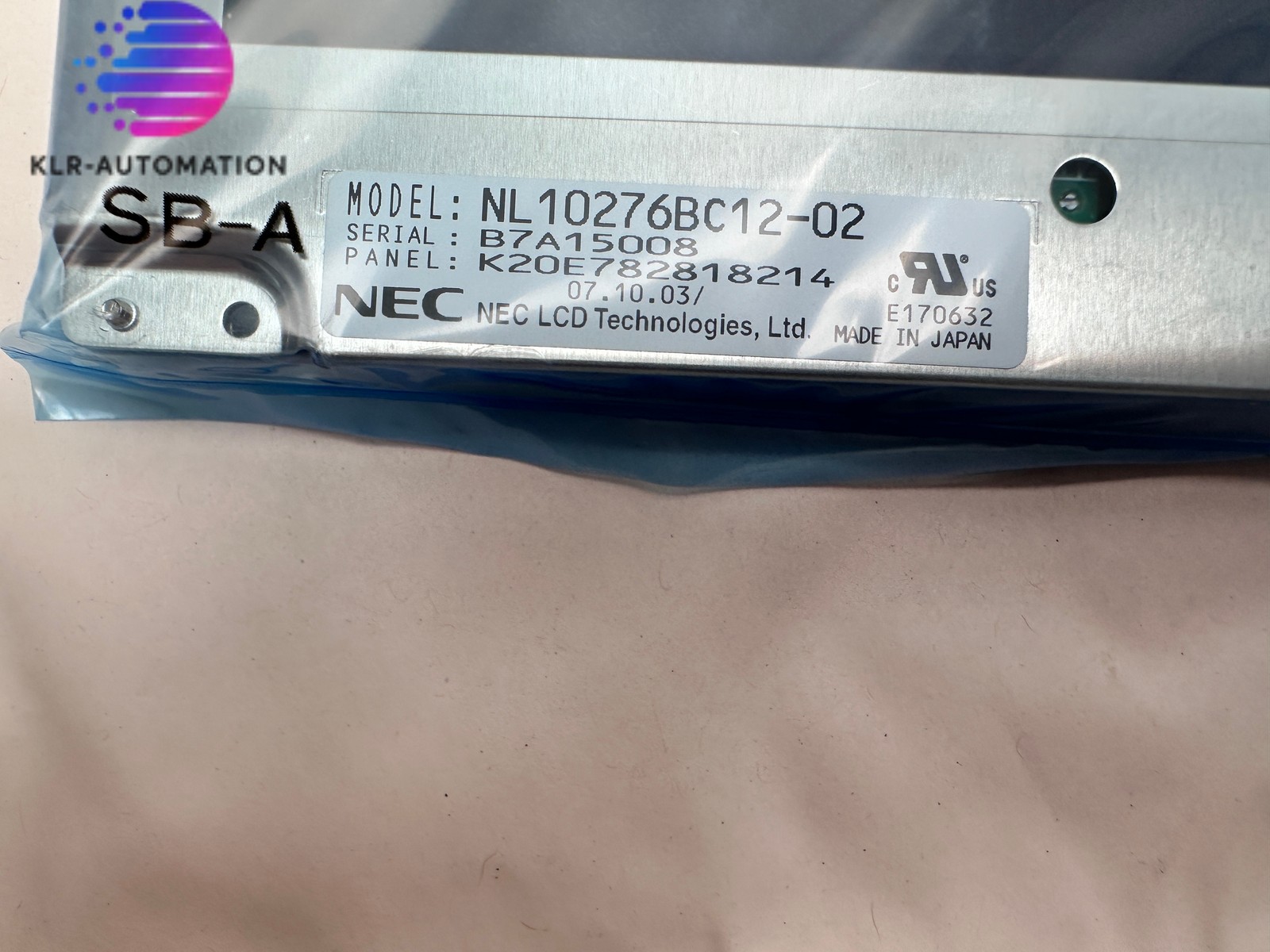 NEC NL10276BC12-02 LCD Screen 6.3 Inch – Industrial Monitor Panel X 1 Piece