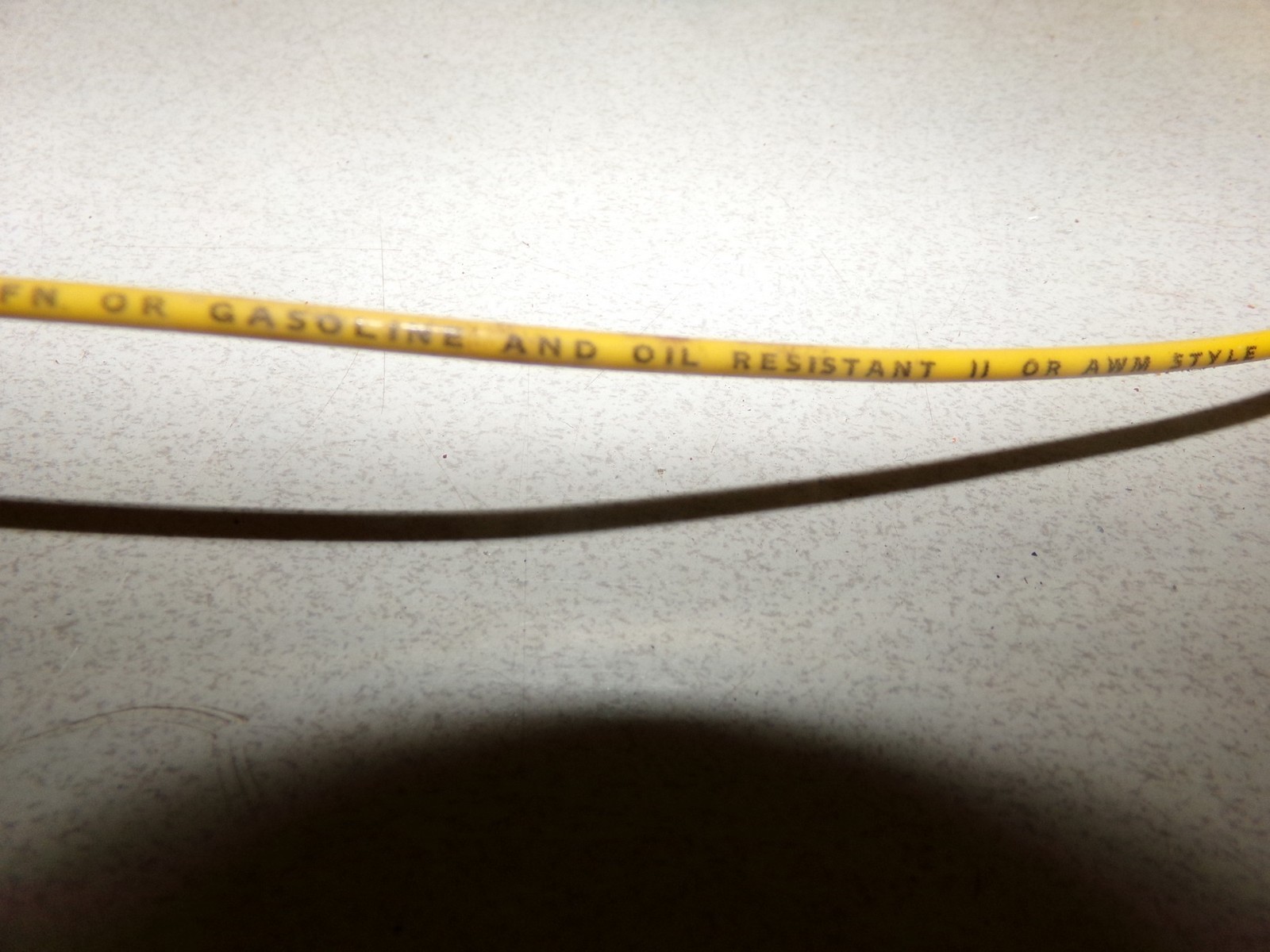 Brand-Rex Type MTW TFFN 1316 Yellow Cable Gasoline & Oil Resistant 18AWG 600V