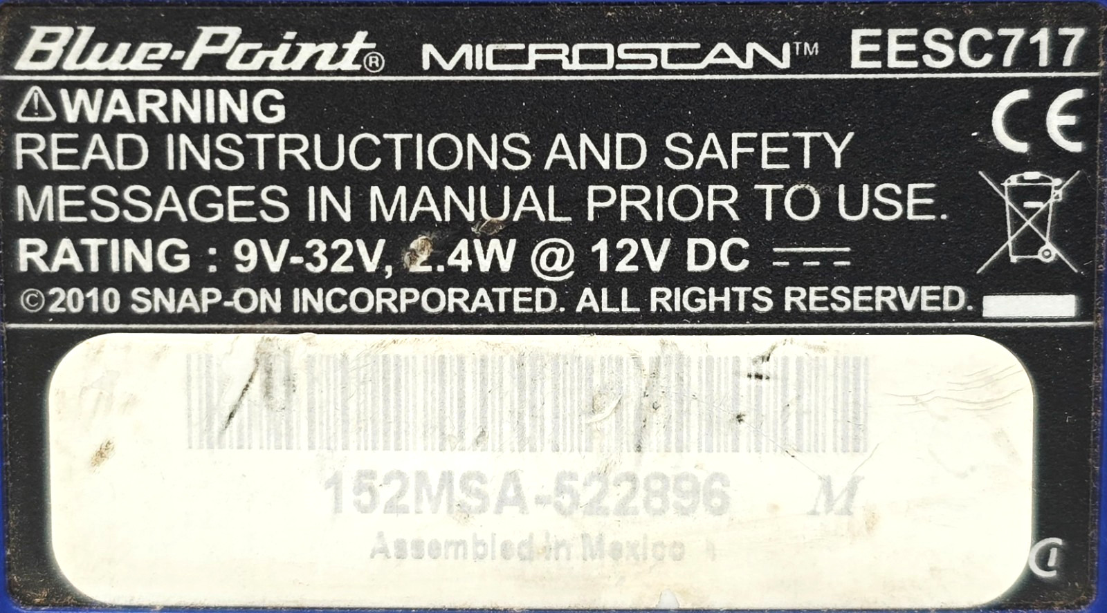 EESC717 BLUE POINT MICROSCAN CAR SCANNER
