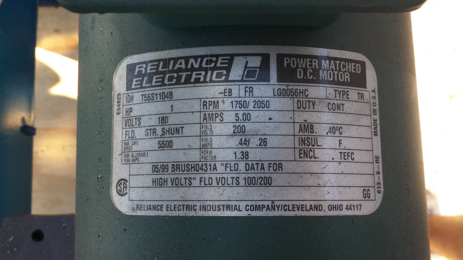 250 lb. Balance Technology Inc #H-250 Horizontal Balancer w/Safety Shield