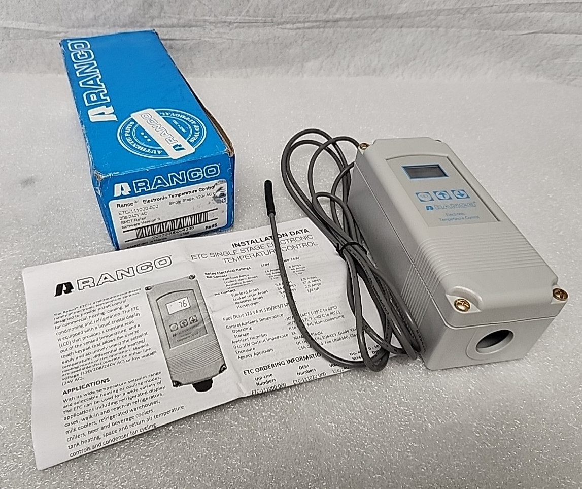 Ranco ETC-111000-000 Electronic Temperature Control 120/208/240V AC