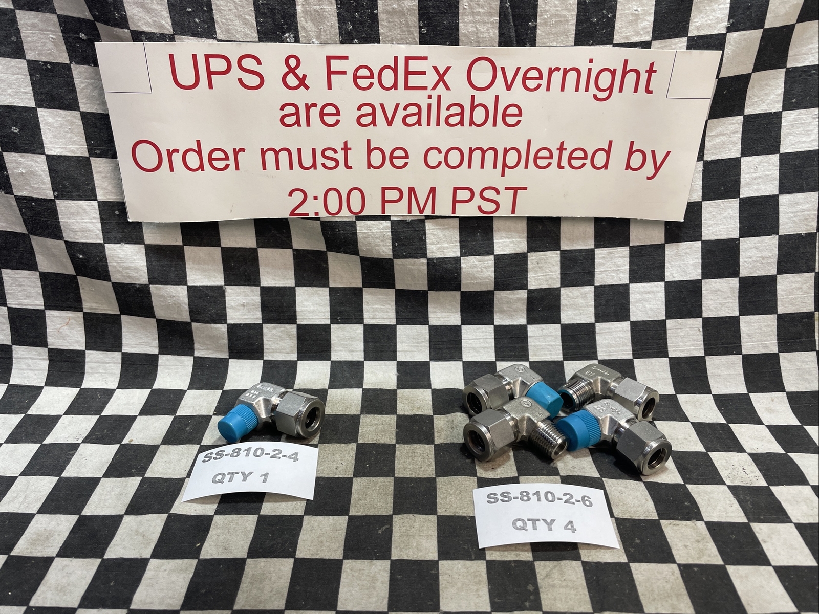 SWAGELOK SS-810-2-6, SS-810-2-4, ELBOW MALE 1/2″, LOT OF 5 SHIPSAMEDAY#1374V3