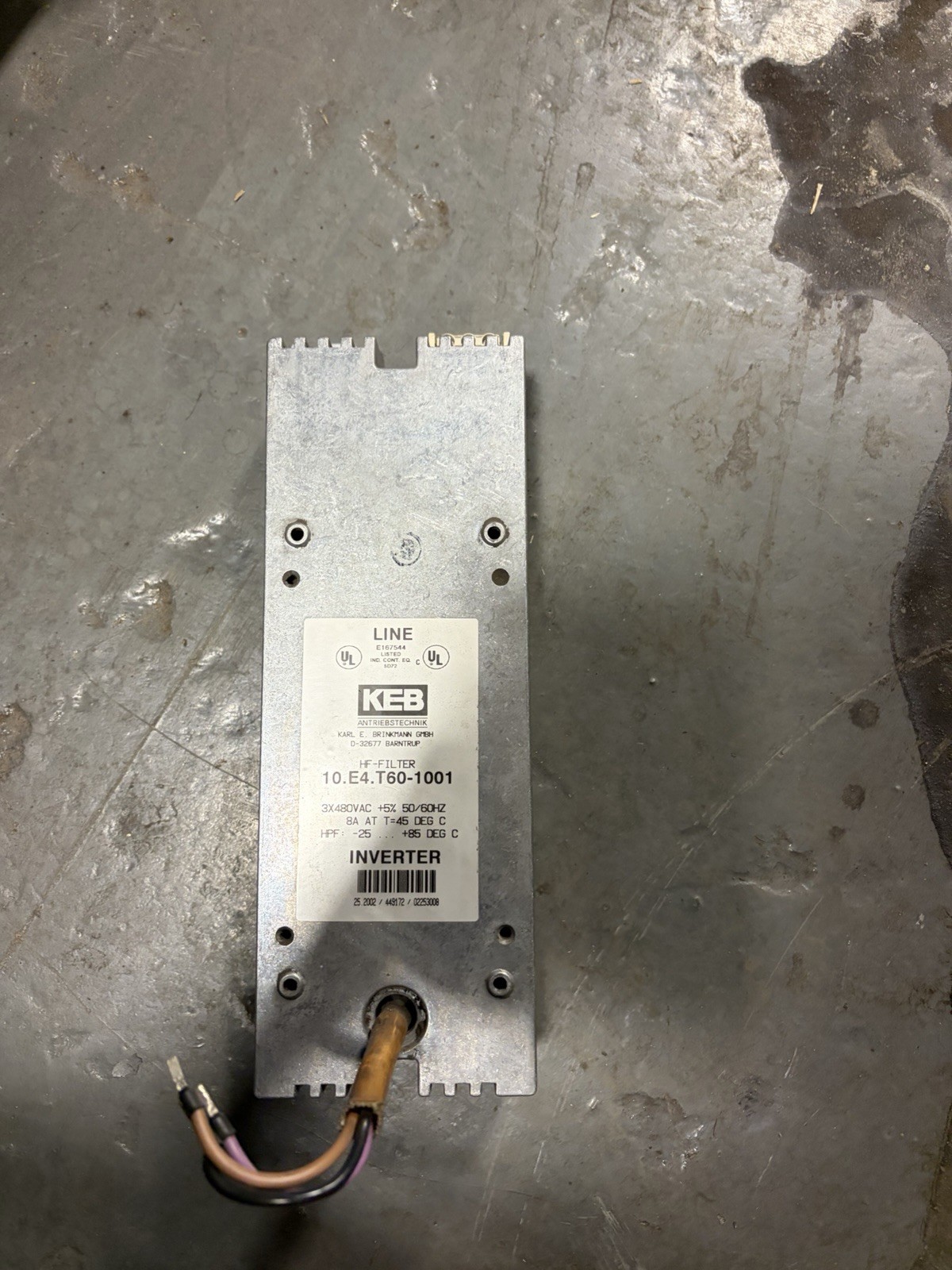 KEB 10.E4.T60-1001 Inverter Frequency Filter Kit 3-Phase USED