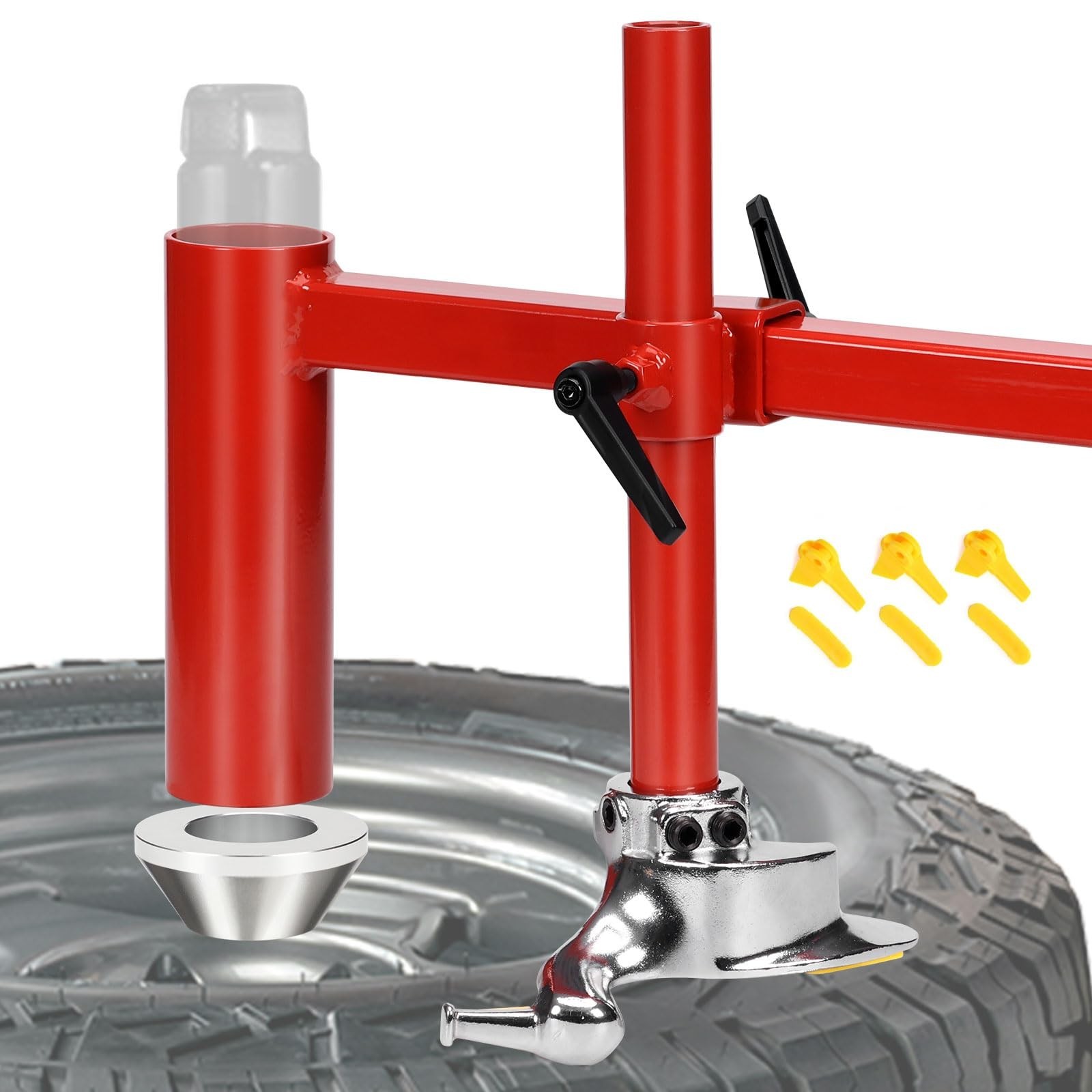 Upgraded Manual Tire Changer Duck Head Kit with Centering Cone, Cast Steel Du…