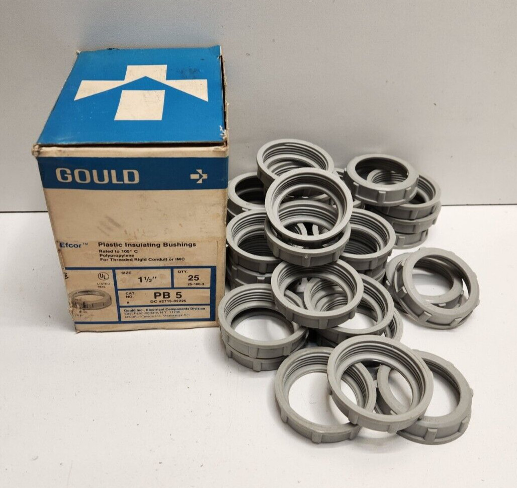 LOT OF 30 NEW OLD STOCK! GOULD 1-1/2″ PLASTIC INSULATING BUSHINGS PB5